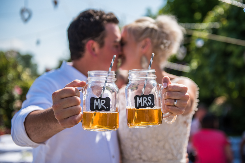 fun wedding portrait