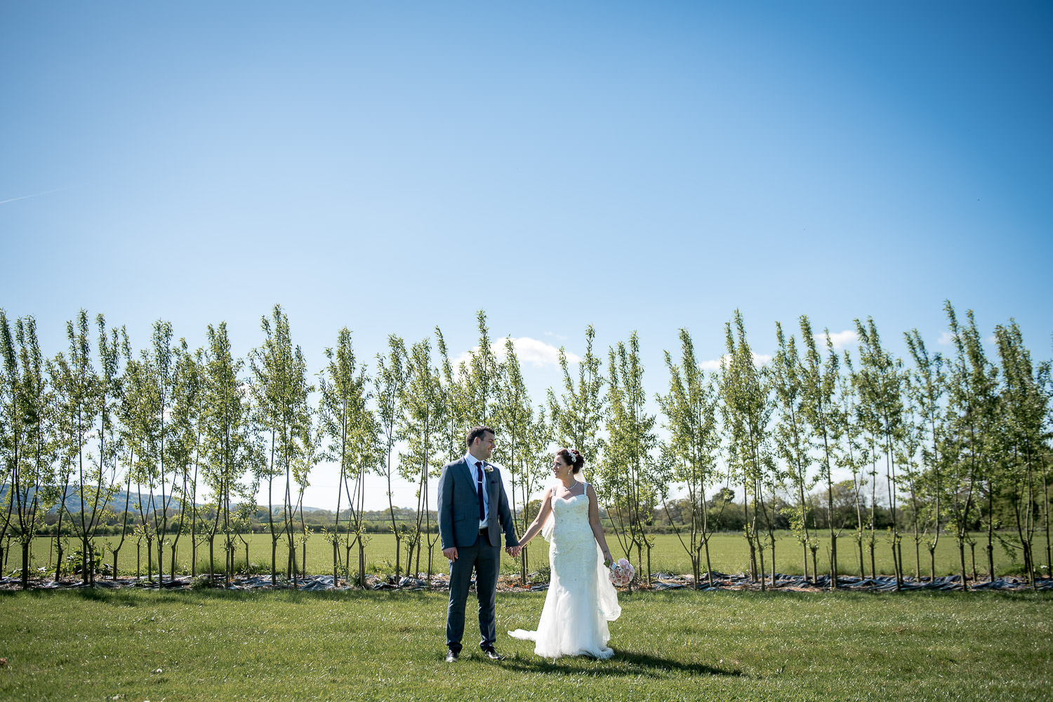 beautiful relaxed portrait of the bride and groom