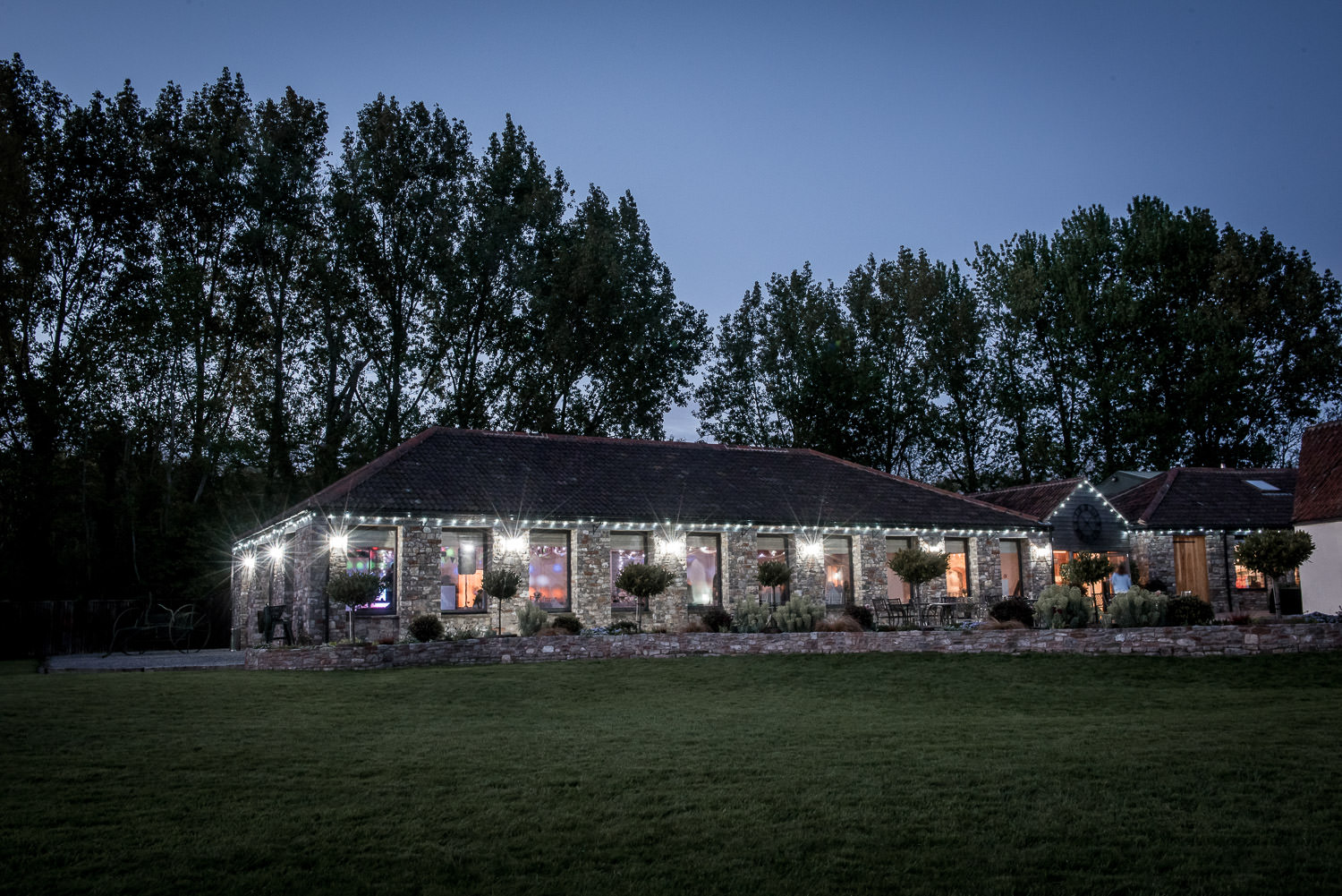 aldwick court farm at night