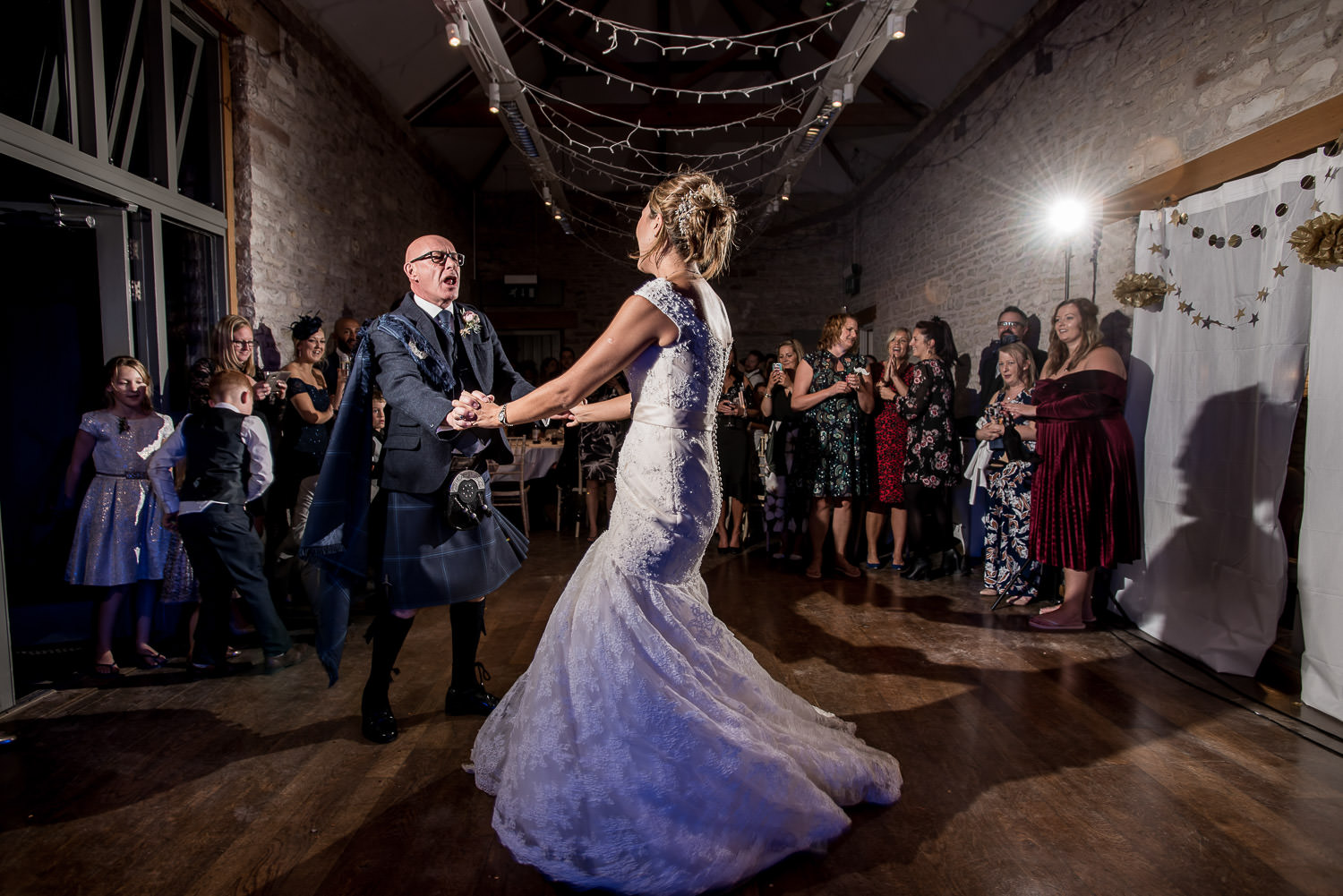 bride and groom first dance folly farm