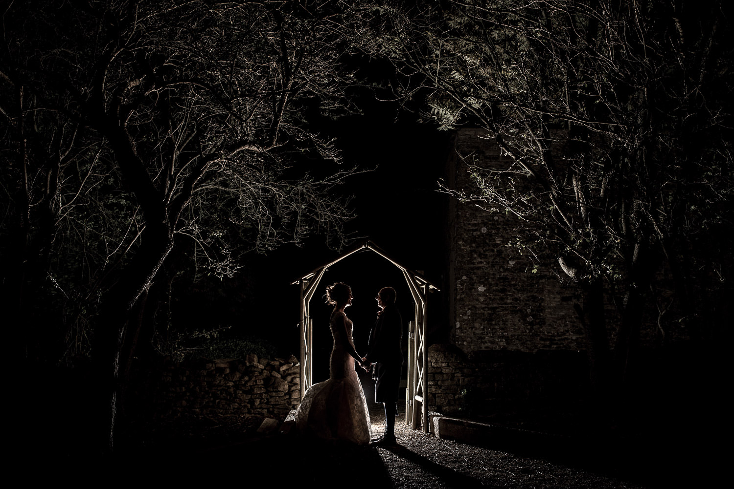 outdoor wedding portrait at folly farm