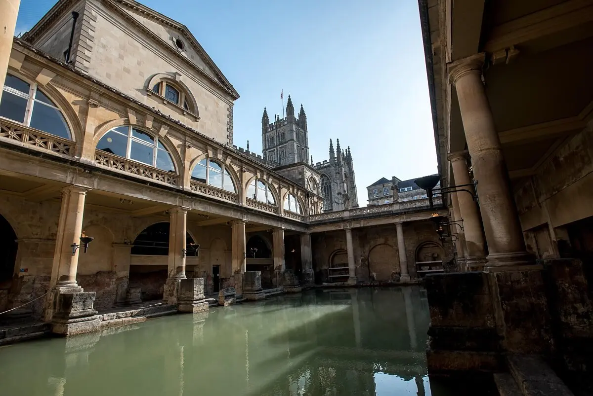 roman baths sunrise wedding ceremony