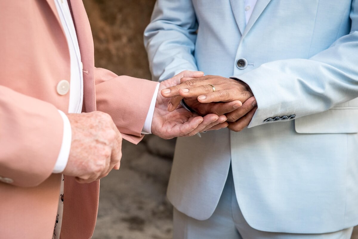 ring exchange at the roman baths wedding in bath