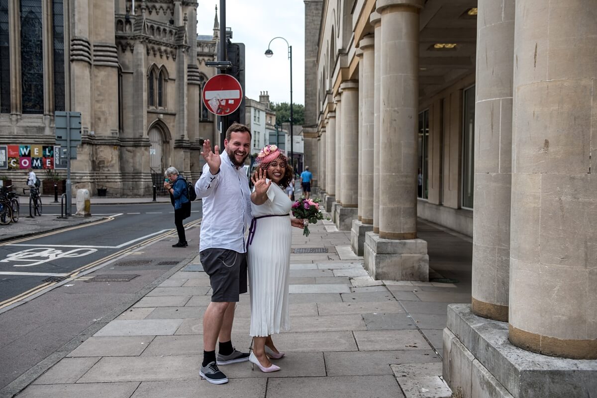 bride and groom portrait at in Bath